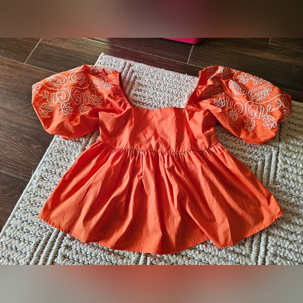THML EMBROIDERED TOP BLOUSE SZ S